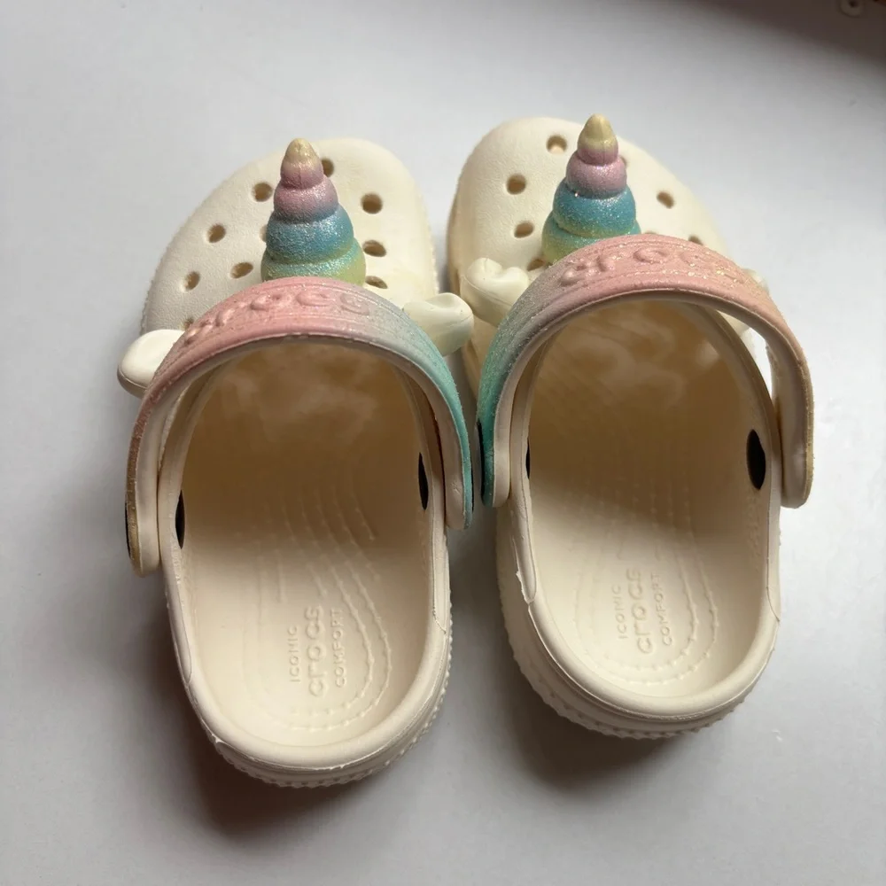 CROCS Kid Unicorn Clogs Toddler Classic I AM Rainbow Unicorn Clog Size C6 Size 6